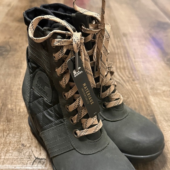 Sorel Women's Lexie Hidden Wedge Waterproof Booties,Dark Slate,6.5(NWT) - Picture 3 of 12